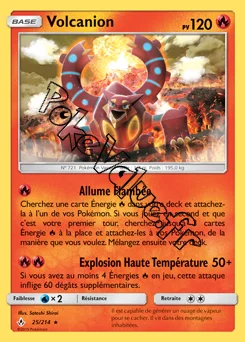 Carte Pokémon Volcanion  n°25 de la série Alliance Infaillible