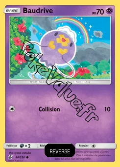 Carte Pokémon Baudrive Reverse n°80 de la série Harmonie des Esprits