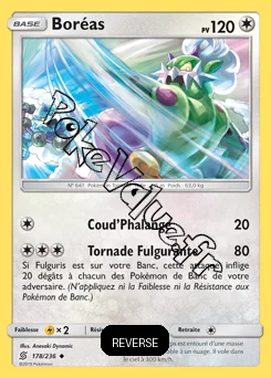 Carte Pokémon Boréas Reverse n°178 de la série Harmonie des Esprits