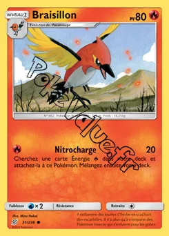 Carte Pokémon Braisillon n°31 de la série Harmonie des Esprits