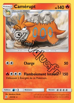 Carte Pokémon Camérupt n°24 de la série Harmonie des Esprits