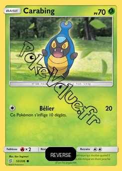 Carte Pokémon Carabing Reverse n°12 de la série Harmonie des Esprits
