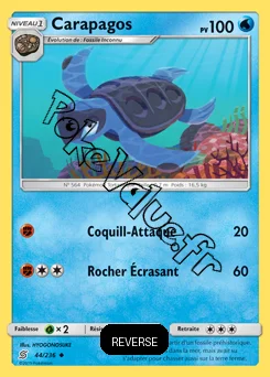 Carte Pokémon Carapagos Reverse n°44 de la série Harmonie des Esprits