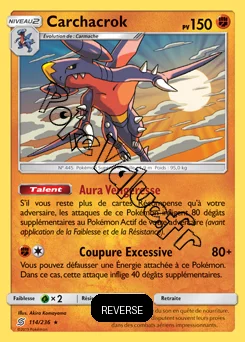 Carte Pokémon Carchacrok Reverse n°114 de la série Harmonie des Esprits