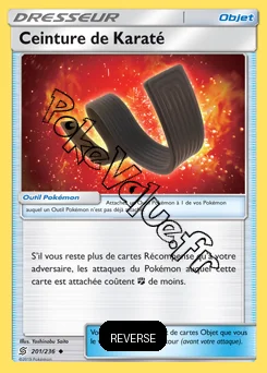 Carte Pokémon Ceinture de Karaté Reverse n°201 de la série Harmonie des Esprits