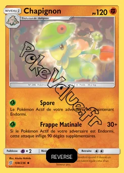 Carte Pokémon Chapignon Reverse n°108 de la série Harmonie des Esprits