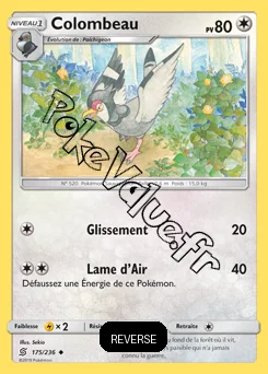 Carte Pokémon Colombeau Reverse n°175 de la série Harmonie des Esprits