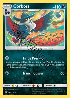 Carte Pokémon Corboss n°130 de la série Harmonie des Esprits