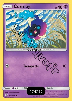 Carte Pokémon Cosmog  Reverse n°100 de la série Harmonie des Esprits