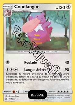 Carte Pokémon Coudlangue Reverse n°162 de la série Harmonie des Esprits