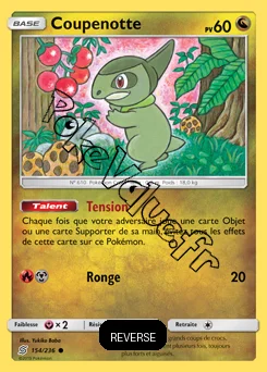 Carte Pokémon Coupenotte Reverse n°154 de la série Harmonie des Esprits