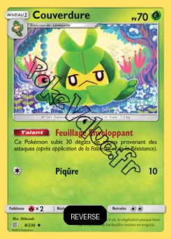 Carte Pokémon Couverdure Reverse n°8 de la série Harmonie des Esprits