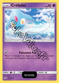 Carte Pokémon Créfadet Reverse n°85 de la série Harmonie des Esprits