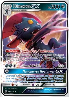 Carte Pokémon Dimoret GX n°132 de la série Harmonie des Esprits