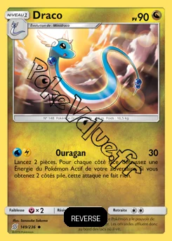 Carte Pokémon Draco Reverse n°149 de la série Harmonie des Esprits