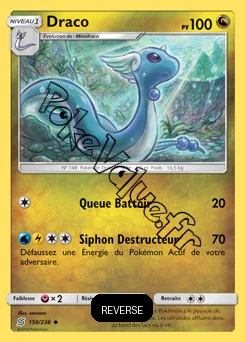 Carte Pokémon Draco Reverse n°150 de la série Harmonie des Esprits