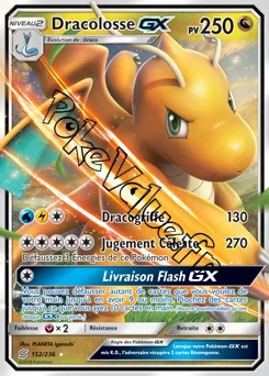 Carte Pokémon Dracolosse GX n°152 de la série Harmonie des Esprits