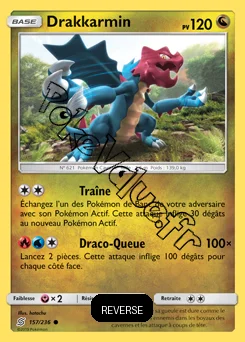 Carte Pokémon Drakkarmin Reverse n°157 de la série Harmonie des Esprits
