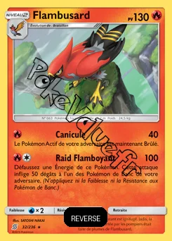 Carte Pokémon Flambusard Reverse n°32 de la série Harmonie des Esprits