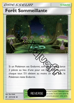 Carte Pokémon Forêt Sommeillante Reverse n°207 de la série Harmonie des Esprits