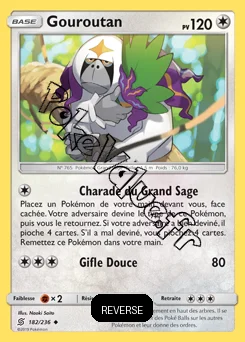 Carte Pokémon Gouroutan Reverse n°182 de la série Harmonie des Esprits