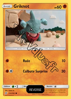 Carte Pokémon Griknot Reverse n°112 de la série Harmonie des Esprits