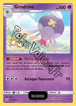 Carte Pokémon Grodrive Reverse n°81 de la série Harmonie des Esprits