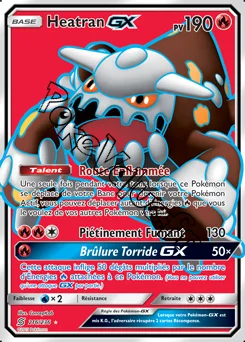 Carte Pokémon Heatran GX  n°216 de la série Harmonie des Esprits