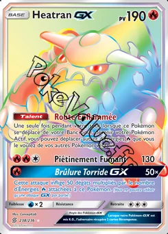 Carte Pokémon Heatran GX  n°238 de la série Harmonie des Esprits