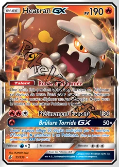 Carte Pokémon Heatran GX  n°25 de la série Harmonie des Esprits