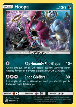 Carte Pokémon Hoopa  n°140 de la série Harmonie des Esprits