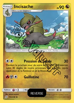 Carte Pokémon Incisache Reverse n°155 de la série Harmonie des Esprits