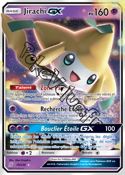 Carte Pokémon Jirachi GX  n°79 de la série Harmonie des Esprits