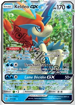 Carte Pokémon Keldeo GX  n°47 de la série Harmonie des Esprits