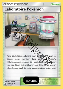 Carte Pokémon Laboratoire Pokémon Reverse n°205 de la série Harmonie des Esprits