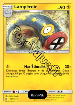 Carte Pokémon Lampéroie Reverse n°65 de la série Harmonie des Esprits
