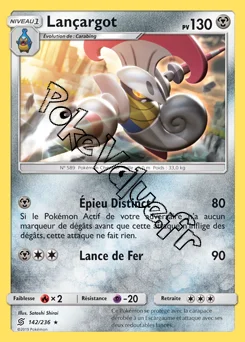 Carte Pokémon Lançargot n°142 de la série Harmonie des Esprits