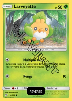Carte Pokémon Larveyette Reverse n°6 de la série Harmonie des Esprits