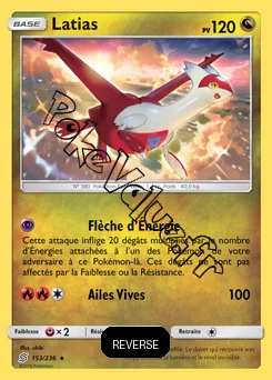 Carte Pokémon Latias  Reverse n°153 de la série Harmonie des Esprits