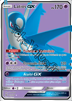 Carte Pokémon Latios GX  n°223 de la série Harmonie des Esprits