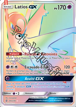 Carte Pokémon Latios GX  n°243 de la série Harmonie des Esprits
