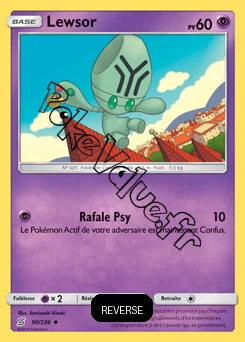 Carte Pokémon Lewsor Reverse n°90 de la série Harmonie des Esprits