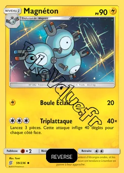 Carte Pokémon Magnéton Reverse n°59 de la série Harmonie des Esprits