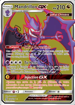 Carte Pokémon Mandrillon GX  n°230 de la série Harmonie des Esprits