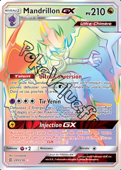 Carte Pokémon Mandrillon GX  n°249 de la série Harmonie des Esprits
