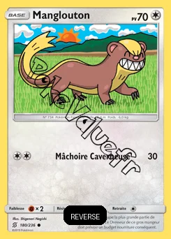Carte Pokémon Manglouton Reverse n°180 de la série Harmonie des Esprits