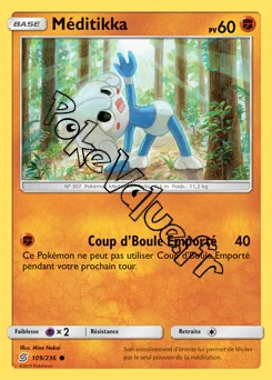 Carte Pokémon Méditikka n°109 de la série Harmonie des Esprits