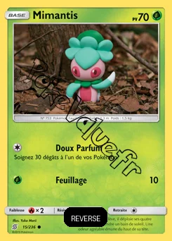 Carte Pokémon Mimantis Reverse n°15 de la série Harmonie des Esprits
