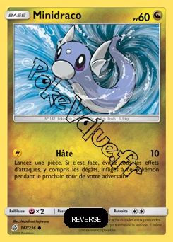 Carte Pokémon Minidraco Reverse n°147 de la série Harmonie des Esprits