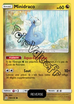 Carte Pokémon Minidraco Reverse n°148 de la série Harmonie des Esprits